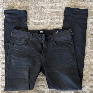 PAIGE Men's Black Skinny Jeans with Subtle Fade